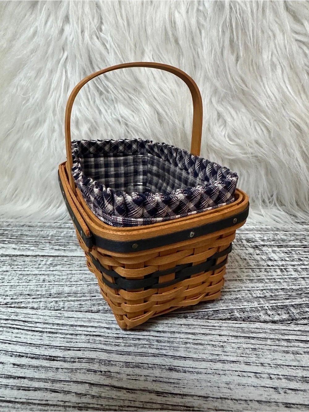 Longaberger JW Collection Miniature Market Basket 1996 Edition - many signatures